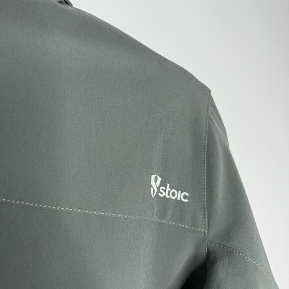 Stoic Shirt Mens Long Sleeve Performance Stretch Snap Hiking Small Charcoal Grey - Picture 5 of 9